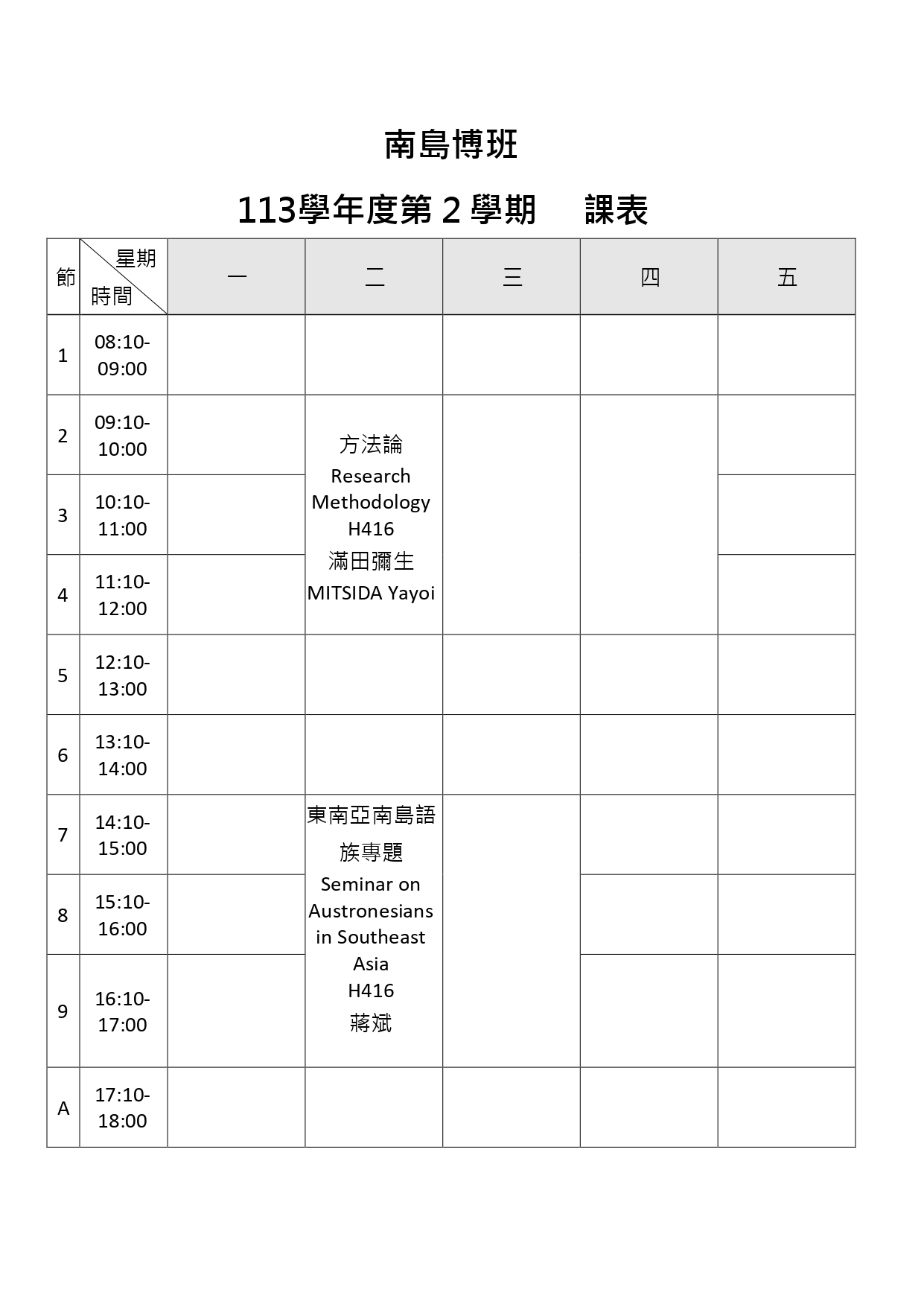 南島博班113-2